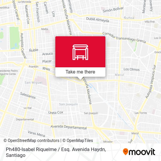 Mapa de Ph480-Isabel Riquelme / Esq. Avenida Haydn
