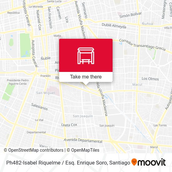 Mapa de Ph482-Isabel Riquelme / Esq. Enrique Soro