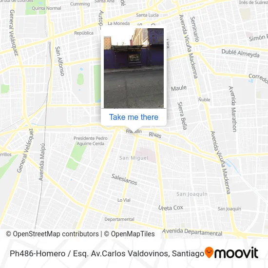 Ph486-Homero / Esq. Av.Carlos Valdovinos map
