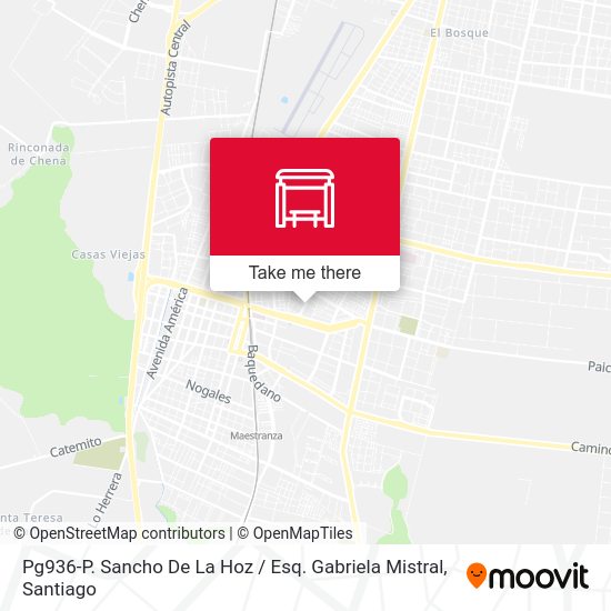 Pg936-P. Sancho De La Hoz / Esq. Gabriela Mistral map