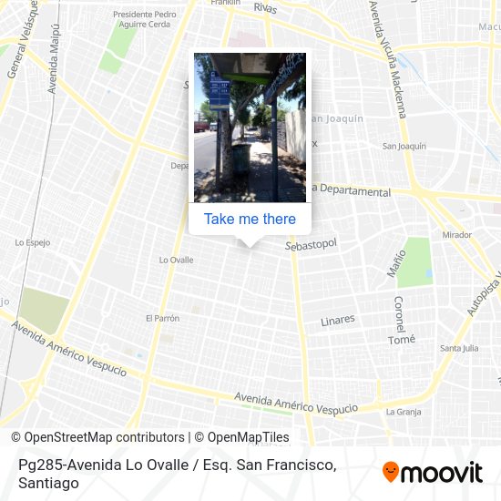 Mapa de Pg285-Avenida Lo Ovalle / Esq. San Francisco