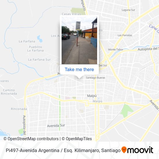 Pi497-Avenida Argentina / Esq. Kilimanjaro map