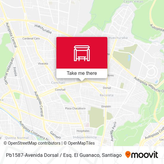 Pb1587-Avenida Dorsal / Esq. El Guanaco map