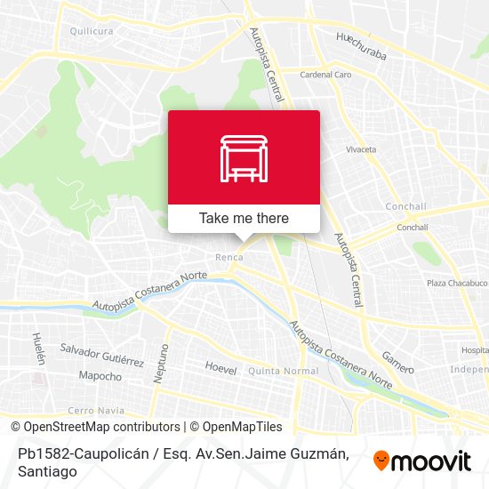 Mapa de Pb1582-Caupolicán / Esq. Av.Sen.Jaime Guzmán