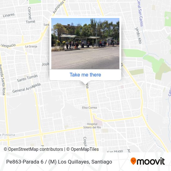 Mapa de Pe863-Parada 6 / (M) Los Quillayes