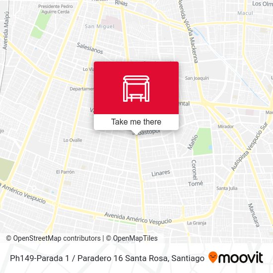 Mapa de Ph149-Parada 1 / Paradero 16 Santa Rosa