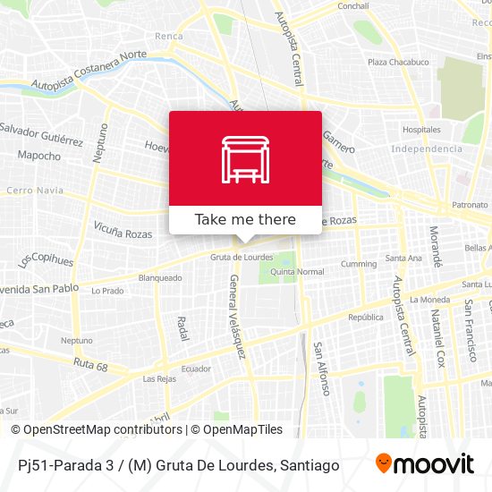 Mapa de Pj51-Parada 3 / (M) Gruta De Lourdes