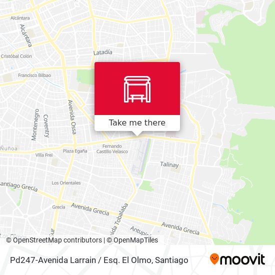 Pd247-Avenida Larrain / Esq. El Olmo map