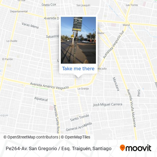 Pe264-Av. San Gregorio / Esq. Traiguén map