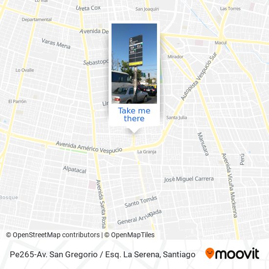 Pe265-Av. San Gregorio / Esq. La Serena map