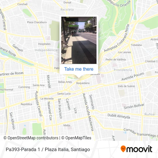 Pa393-Parada 1 / Plaza Italia map