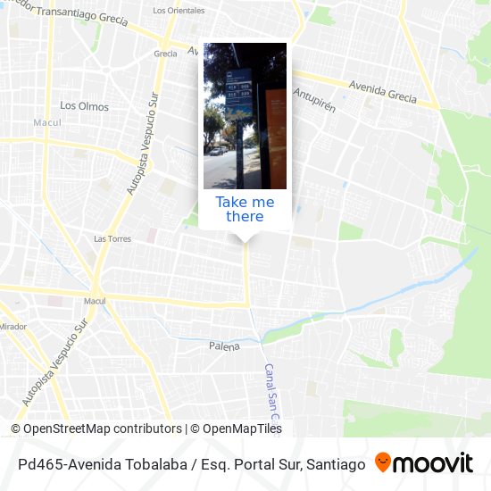 Pd465-Avenida Tobalaba / Esq. Portal Sur map