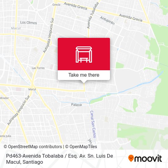 Mapa de Pd463-Avenida Tobalaba / Esq. Av. Sn. Luis De Macul