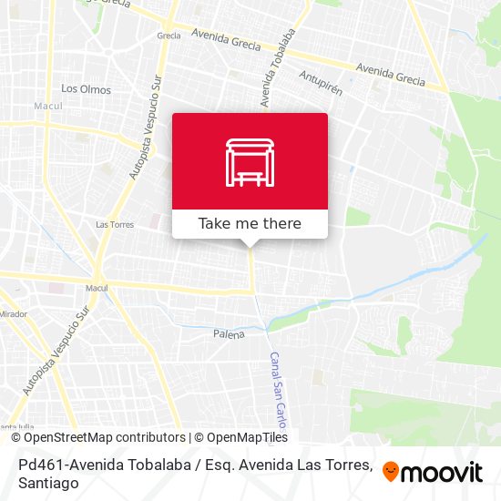 Pd461-Avenida Tobalaba / Esq. Avenida Las Torres map