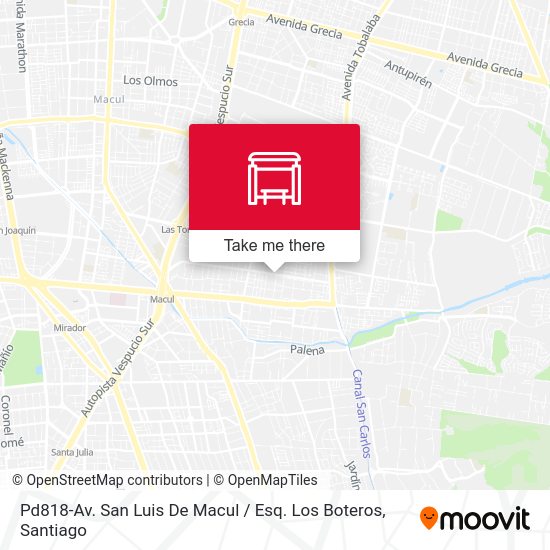 Pd818-Av. San Luis De Macul / Esq. Los Boteros map