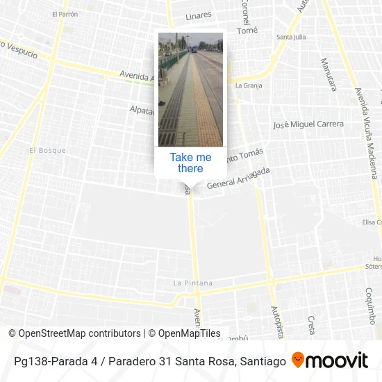 Pg138-Parada 4 / Paradero 31 Santa Rosa map