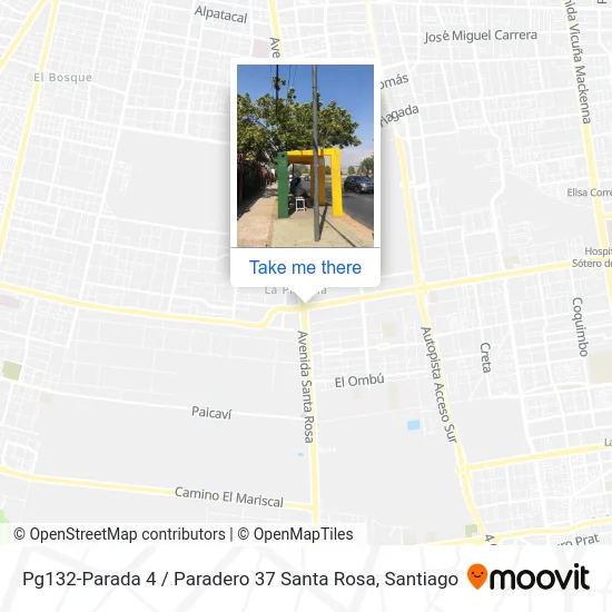 Pg132-Parada 4 / Paradero 37 Santa Rosa map