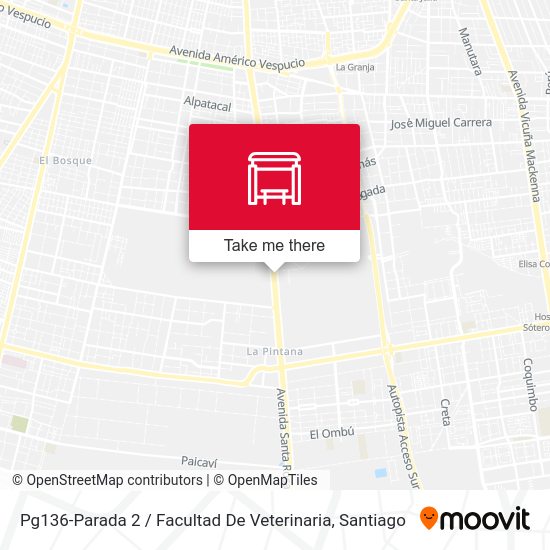 Mapa de Pg136-Parada 2 / Facultad De Veterinaria