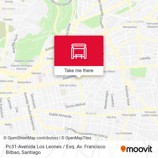 Pc31-Avenida Los Leones / Esq. Av. Francisco Bilbao map