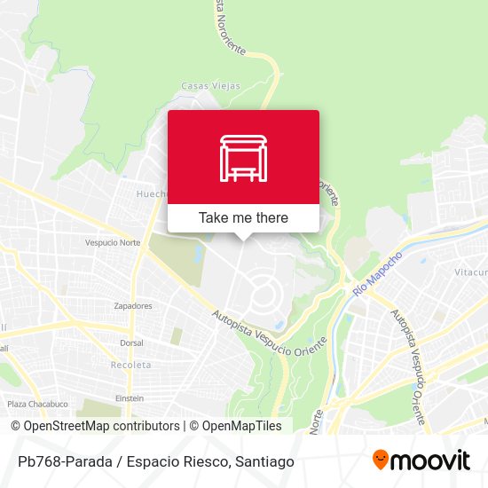 Mapa de Pb768-Parada / Espacio Riesco