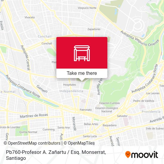 Mapa de Pb760-Profesor A. Zañartu / Esq. Monserrat