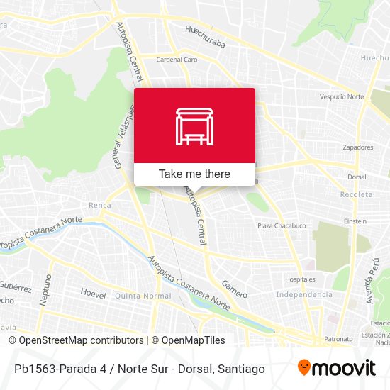 Pb1563-Parada 4 / Norte Sur - Dorsal map