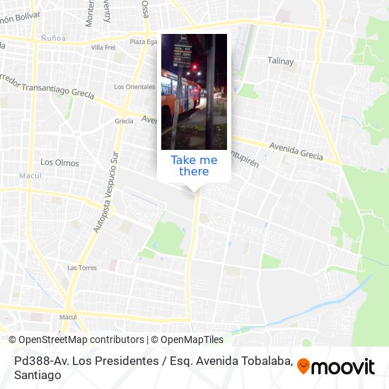 Pd388-Av. Los Presidentes / Esq. Avenida Tobalaba map