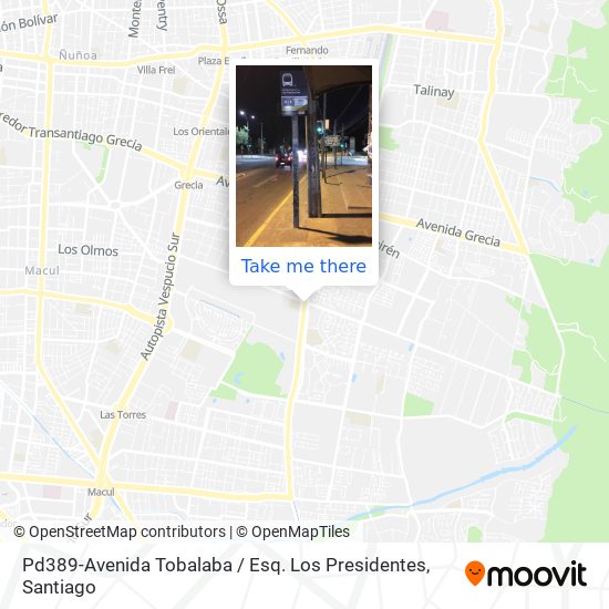 Pd389-Avenida Tobalaba / Esq. Los Presidentes map