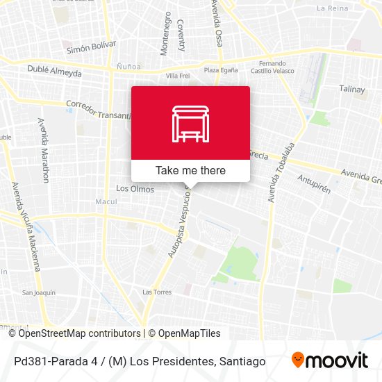 Mapa de Pd381-Parada 4 / (M) Los Presidentes