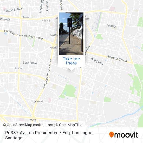 Pd387-Av. Los Presidentes / Esq. Los Lagos map
