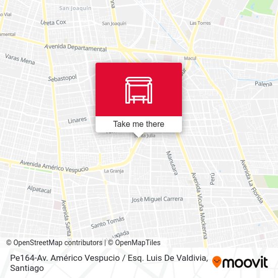 Pe164-Av. Américo Vespucio / Esq. Luis De Valdivia map