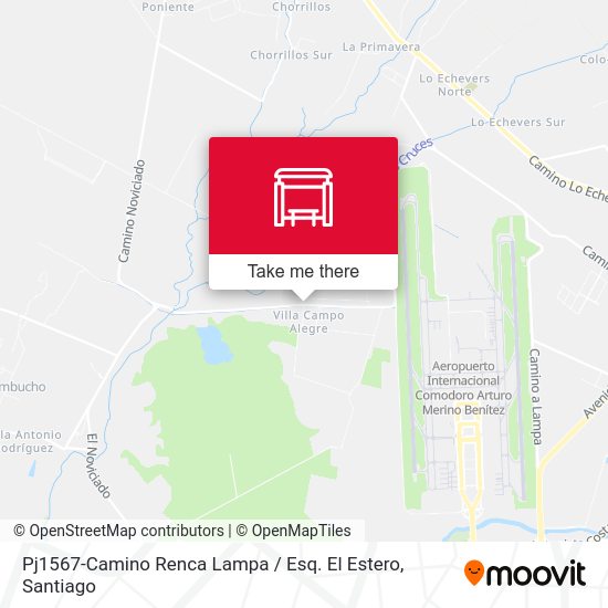 Pj1567-Camino Renca Lampa / Esq. El Estero map