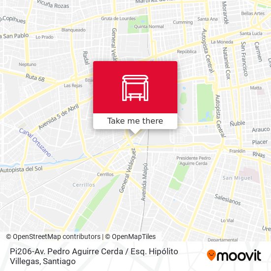 Pi206-Av. Pedro Aguirre Cerda / Esq. Hipólito Villegas map