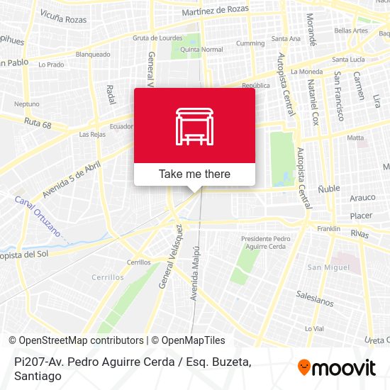 Pi207-Av. Pedro Aguirre Cerda / Esq. Buzeta map