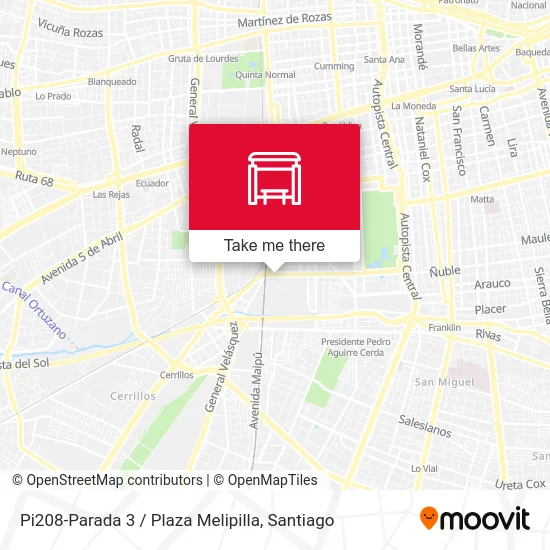 Pi208-Parada 3 / Plaza Melipilla map
