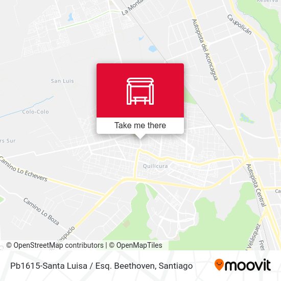Pb1615-Santa Luisa / Esq. Beethoven map