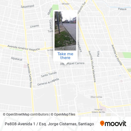 Pe808-Avenida 1 / Esq. Jorge Cisternas map