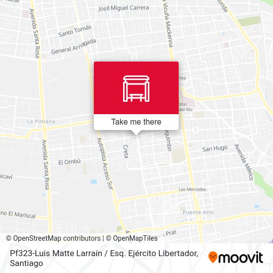 Mapa de Pf323-Luis Matte Larraín / Esq. Ejército Libertador