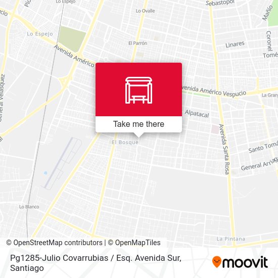 Pg1285-Julio Covarrubias / Esq. Avenida Sur map