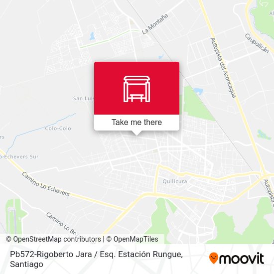 Pb572-Rigoberto Jara / Esq. Estación Rungue map