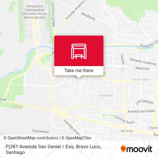 Pj381-Avenida San Daniel / Esq. Bravo Luco map