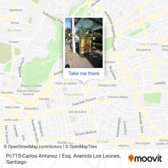 Pc715-Carlos Antúnez / Esq. Avenida Los Leones map