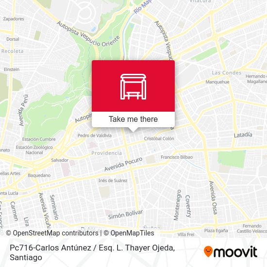 Pc716-Carlos Antúnez / Esq. L. Thayer Ojeda map