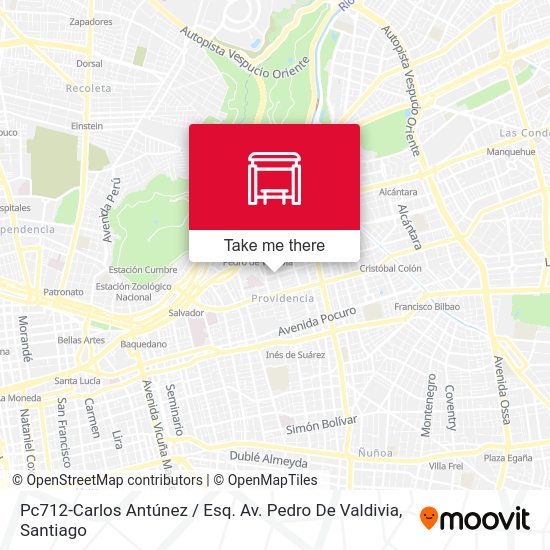 Mapa de Pc712-Carlos Antúnez / Esq. Av. Pedro De Valdivia