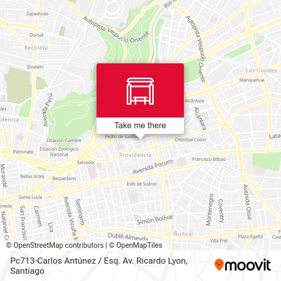 Mapa de Pc713-Carlos Antúnez / Esq. Av. Ricardo Lyon