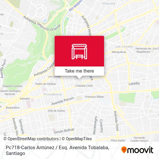 Mapa de Pc718-Carlos Antúnez / Esq. Avenida Tobalaba