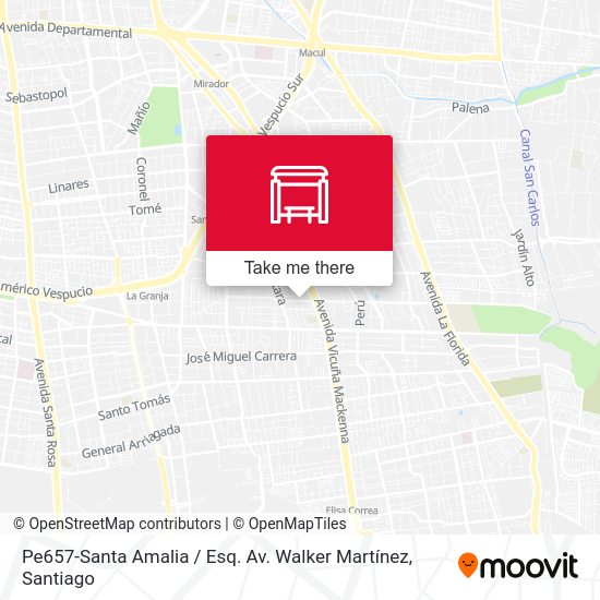 Pe657-Santa Amalia / Esq. Av. Walker Martínez map