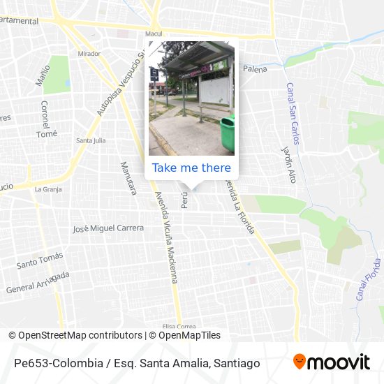 Pe653-Colombia / Esq. Santa Amalia map