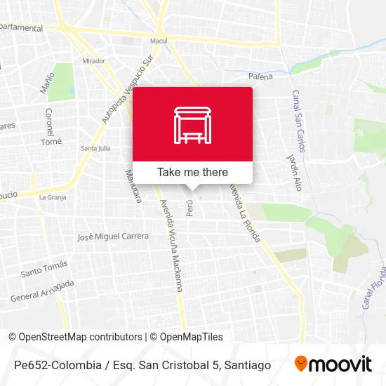 Pe652-Colombia / Esq. San Cristobal 5 map