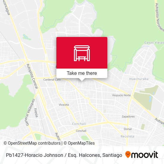 Pb1427-Horacio Johnson / Esq. Halcones map